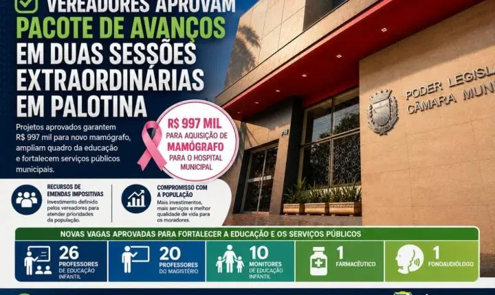 Vereadores aprovam pacote de avanços em duas sessões extraordinárias em Palotina